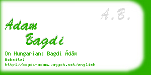 adam bagdi business card